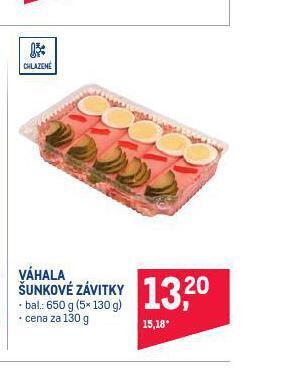 Makro Váhala šunkové závitky nabídka