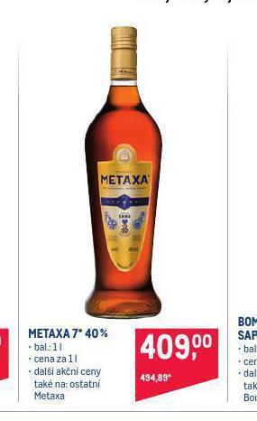 Makro Metaxa 7* 40% nabídka
