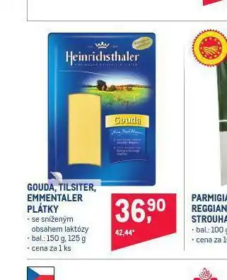 Makro Gouda, tilsiter, emmentaler plátky nabídka