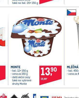 Makro Zott monte nabídka
