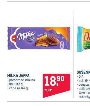 Makro Milka jaffa nabídka
