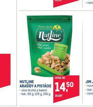 Makro Nutline arašídy a pistácie nabídka