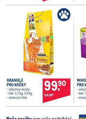 Makro Friskies granule pro kočky nabídka