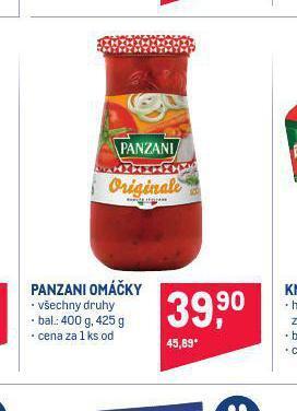 Makro Panzani omáčky nabídka