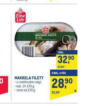 Makro Makrela filety nabídka