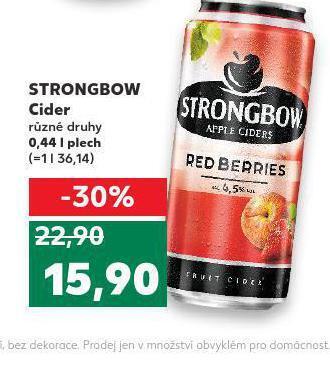 Kaufland Strongbow cider nabídka