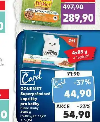 Kaufland Gourmet superprémiové kapsičky pro kočky nabídka