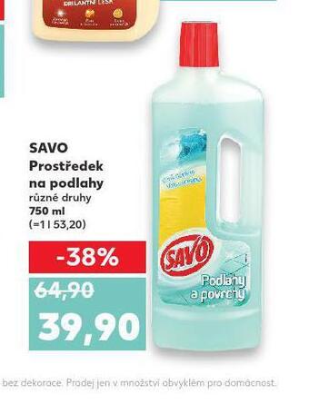 Kaufland Savo prostředek na podlahy nabídka