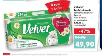 Kaufland Velvet toaletní papír nabídka