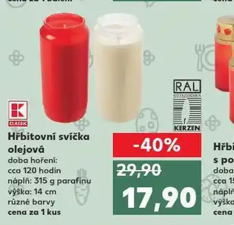 Kaufland Hřitovní svíčka olejová nabídka