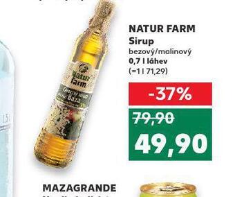 Kaufland Natur farm sirup nabídka