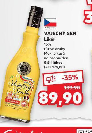Kaufland Vaječný sen likér nabídka