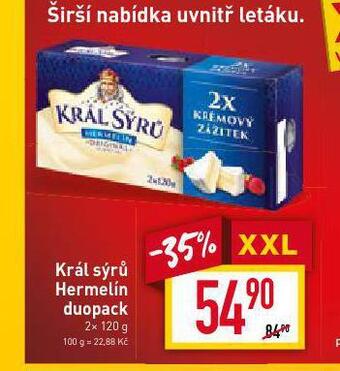 Billa Král sýrů hermelín nabídka