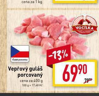 Billa Vepřový guláš nabídka