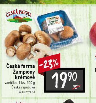 Billa Žampiony nabídka