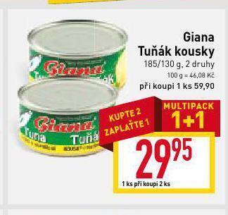 Billa Giana tuňák kousky nabídka