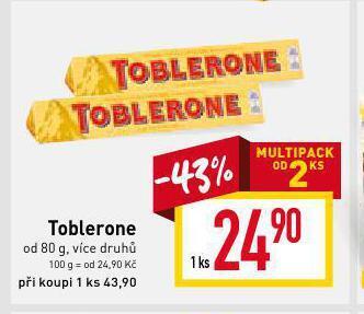 Billa Toblerone nabídka