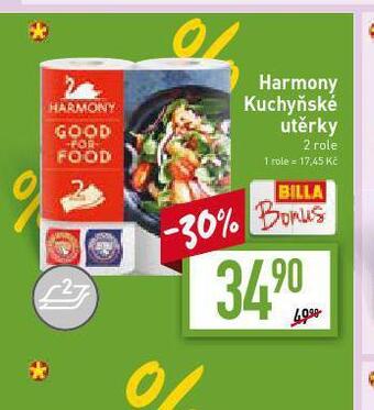Billa Harmony kuchyňské utěrky nabídka