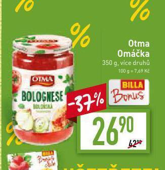 Billa Otma omáčka nabídka