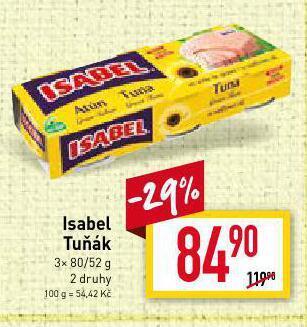 Billa Isabel tuńák nabídka