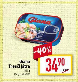 Billa Giana tresčí játra nabídka