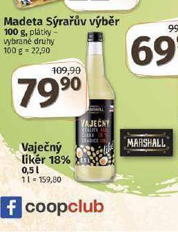 Coop Vaječný likér 18% nabídka