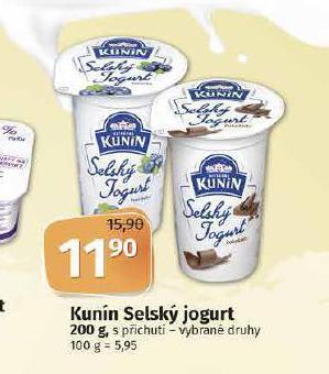Coop Kunín selský jogurt nabídka