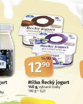 Coop Milko řecký jogurt nabídka
