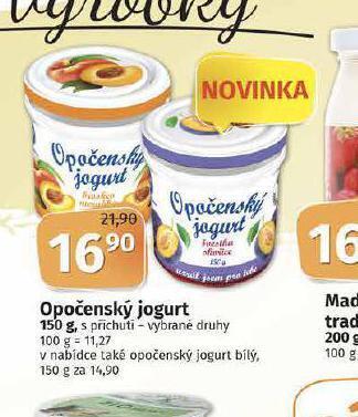 Coop Opočenský jogurt nabídka