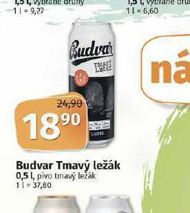 Coop Pivo budvar tmavý ležák nabídka