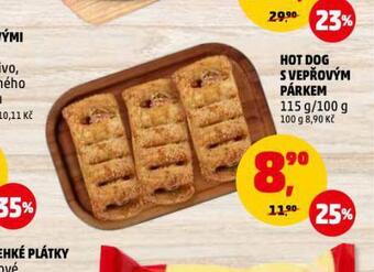 Penny Market Hot dog s vepřovým párkem nabídka