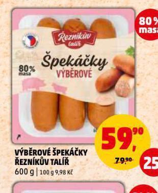 Penny Market Výběrové špekáčky nabídka