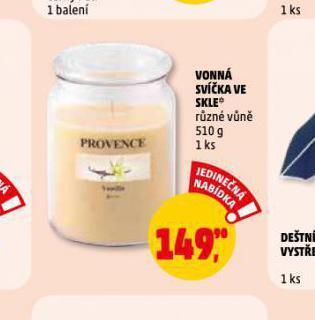 Penny Market Vonná svíčka ve skle nabídka