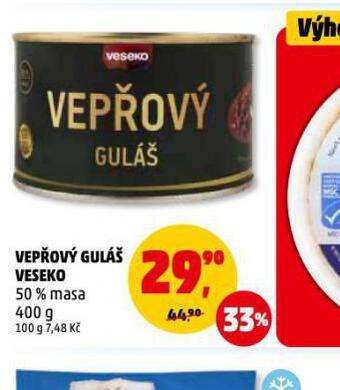 Penny Market Vepřový guláš veseko nabídka