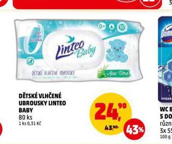 Penny Market Linteo dětské vlhčené ubrousky nabídka