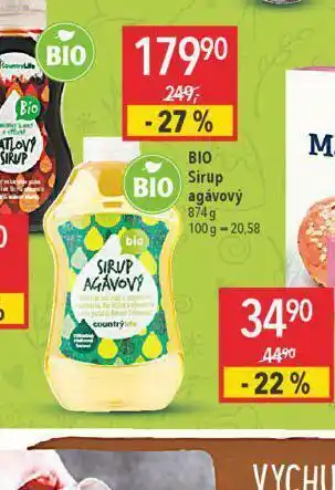 Globus Bio sirup agávový nabídka
