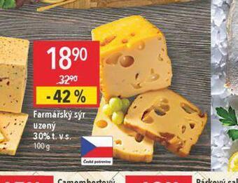 Globus Farmářský sýr uzený 30% nabídka