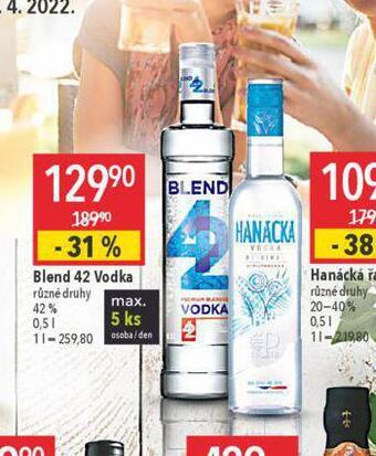 Globus Blend 42 vodka nabídka