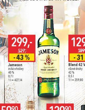 Globus Jameson irská whiskey nabídka
