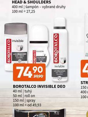 Terno Borotalco invisible deo nabídka