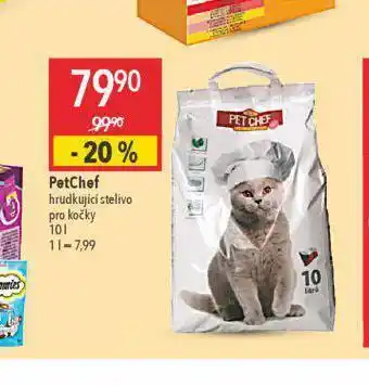 Globus Pet chef hrudkující stelivo pro kočky nabídka