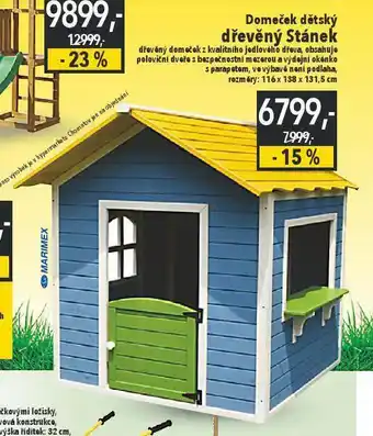 Globus Domeček dětský dřevěný stánek nabídka