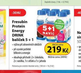 Dr. Max Fresubin protein energy drink nabídka