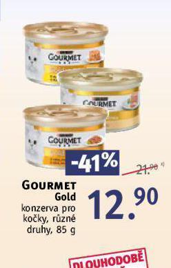 Rossmann Gourmet gold konzerva pro kočky nabídka