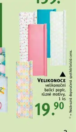 Rossmann Velikonoční balicí papír nabídka