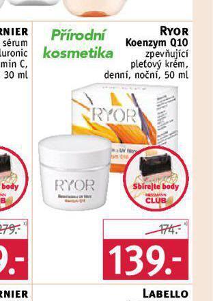 Rossmann Ryor koenzym q10 krém nabídka