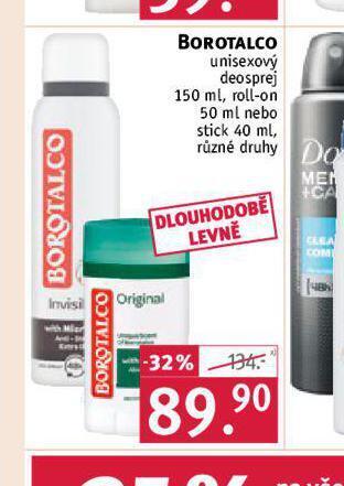 Rossmann Borotalco unisexový deosprej nabídka