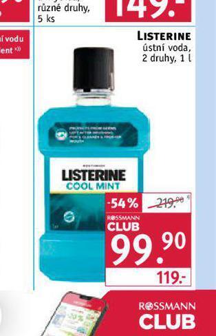 Rossmann Listerine ústní voda nabídka