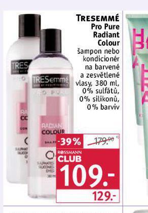 Rossmann Tresemmé šampon, kondicioner nabídka