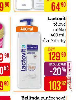 Teta Lactovit tělové mléko nabídka